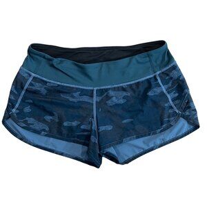 Lululemon Speed Up Short High-Rise *2.5" Size 6Incognito Camo Multi Blue / Blue